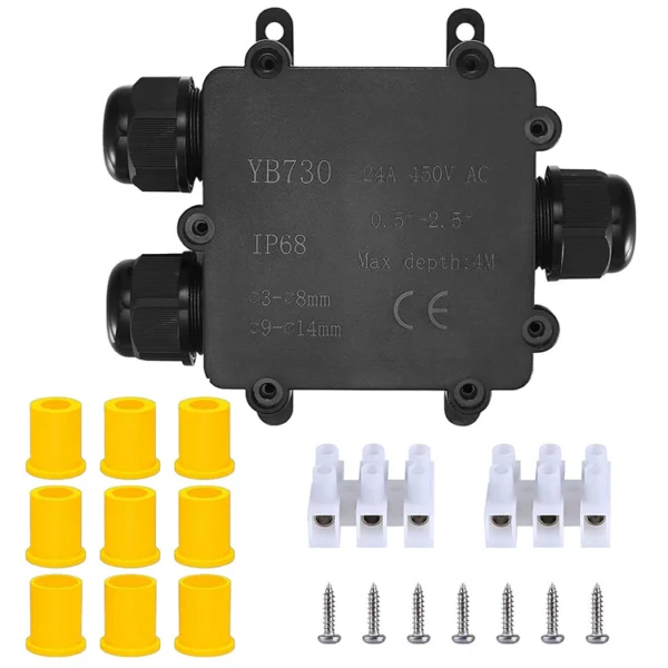 Hộp nối chống nước 3 ngả ngoài trời IP68 YB730