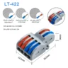 Cút nối nhanh dây điện 2 đầu vào 4 đầu ra – LT-422
