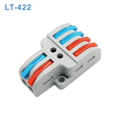 Cút nối nhanh dây điện 2 đầu vào 4 đầu ra - LT-422