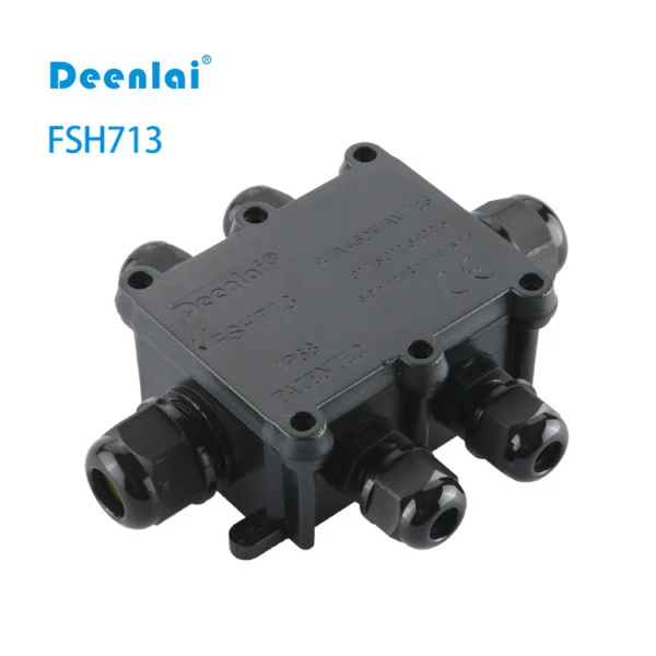 Hộp nối FSH713 6 đầu IP68 - Vít inox 304, chống nước, 450V/24A