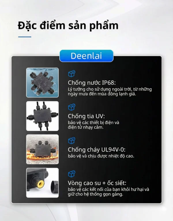 Hộp nối FSH713 6 đầu IP68