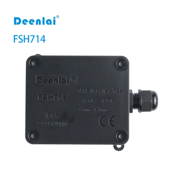 Hộp nối FSH714 (1-cổng) IP68 – Vít inox 304, hỗ trợ PG7, PG9, M20