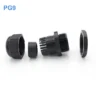 Ốc siết cáp nhựa PG9 màu đen–Chống nước, chống bụi IP67/IP68