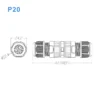 Đầu nối dây chống nước EW-P20 IP68