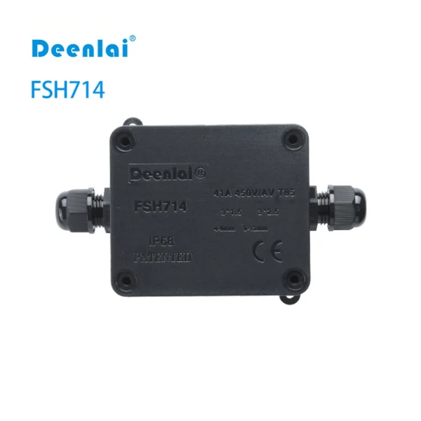 Hộp nối FSH714 (2-cổng) IP68 – Vít inox 304, hỗ trợ PG7, PG9, M20