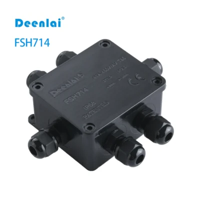 Hộp nối FSH714 (6-cổng) IP68 – Vít inox 304, hỗ trợ PG7, PG9, M20
