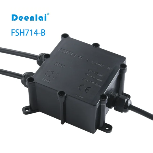 Hộp nối FSH714-B (3-cổng) IP68 – Vít inox 304, chống nước, 450V/24A