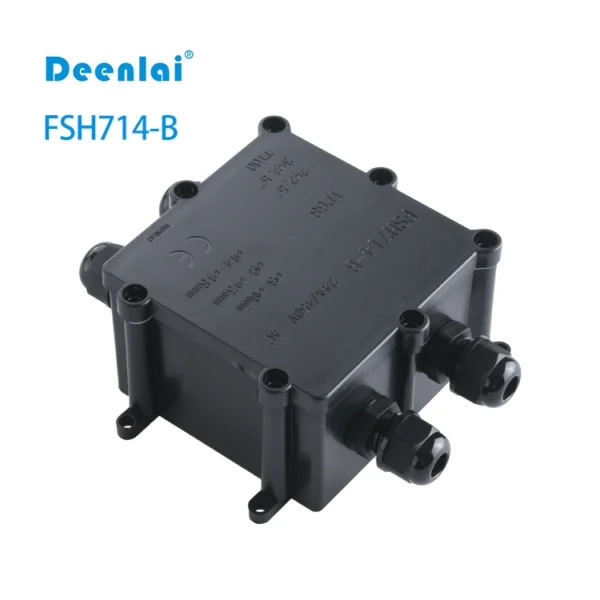 Hộp nối FSH714-B (4-cổng) IP68 – Vít inox 304, chống nước, 450V/24A