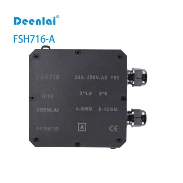 Hộp nối FSH716-A (2-cổng) IP68 – Vít inox 304, hỗ trợ PG7, PG9, M20
