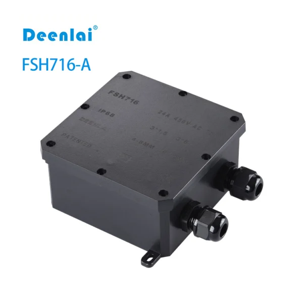 Hộp nối FSH716-A (2-cổng) IP68 chống nước bụi, vít inox 304