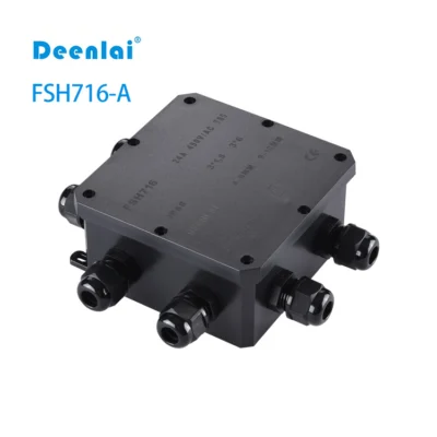 Hộp nối FSH716-A (8-cổng) IP68 – Vít inox 304, hỗ trợ PG7, PG9, M20
