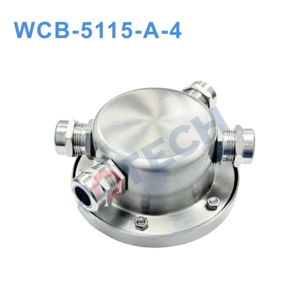 Hộp nối chống nước inox WCB-5115-A-4 (4 cổng)-IP68, inox 304