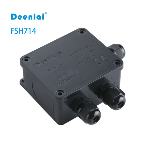 Hộp nối FSH714 (3-cổng) IP68 – Vít inox 304, hỗ trợ PG7, PG9, M20