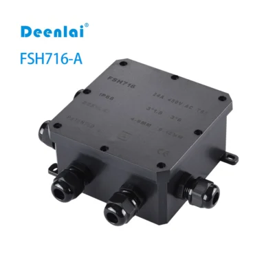 Hộp nối FSH716-A (7-cổng) IP68 – Vít inox 304, hỗ trợ PG7, PG9, M20