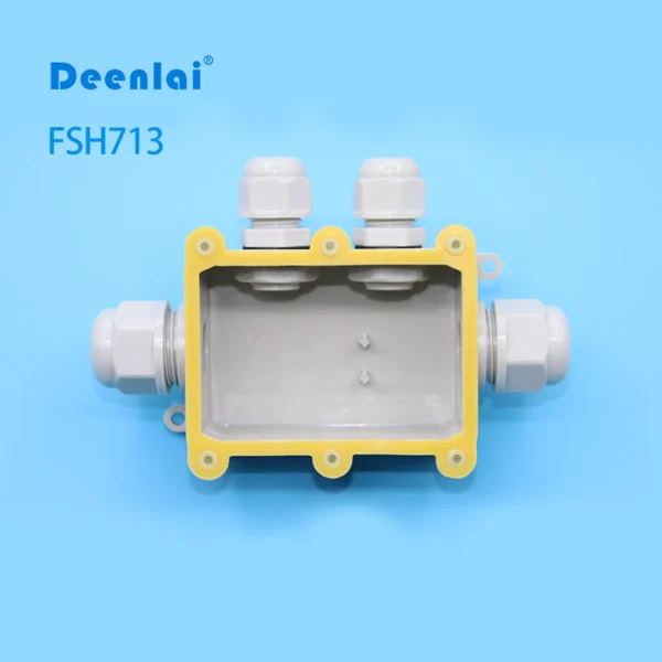 Hộp nối FSH713 (4-cổng) màu trắng – IP68, chống nước, đạt chuẩn CE