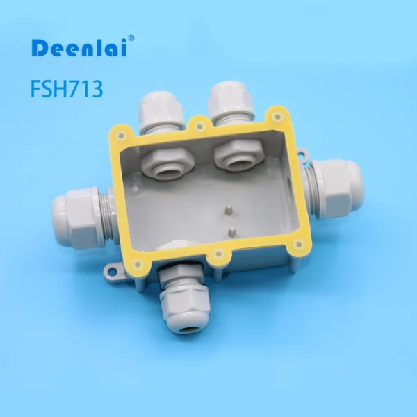 Hộp nối FSH713 (5-cổng) màu trắng IP68 – Chống nước, 450V/24A, đạt chuẩn CE
