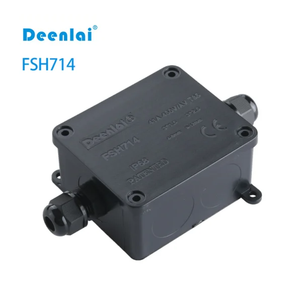 Hộp nối FSH714 (2-cổng) IP68 – Vít inox 304, hỗ trợ PG7, PG9, M20