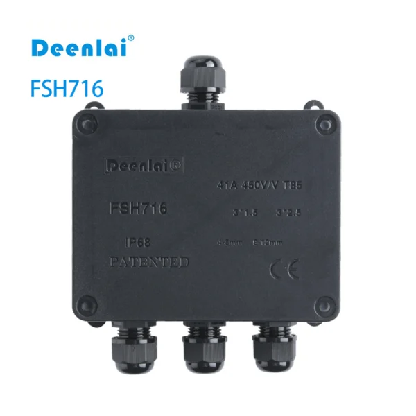 Hộp nối FSH716 (4-cổng) IP68 – Chống nước, 450V/24A, đạt chuẩn CE