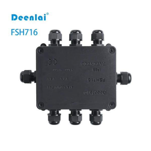 Hộp nối FSH716 (8-cổng) IP68 – Chống nước, 450V/24A, đạt chuẩn CE