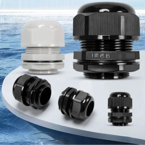 Ốc siết cáp nhựa PG7 đen – Chống nước, chống bụi IP67/IP68
