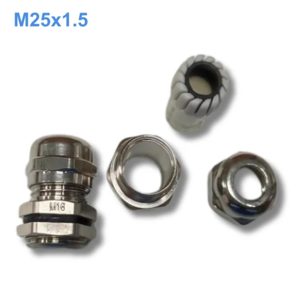 Ốc siết cáp đồng mạ Niken M25x1.5 IP68