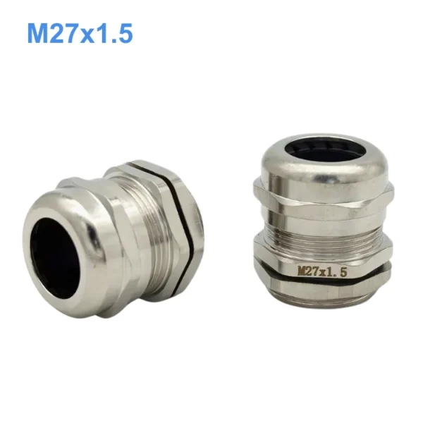 Ốc siết cáp đồng mạ Niken M27x1.5 IP68