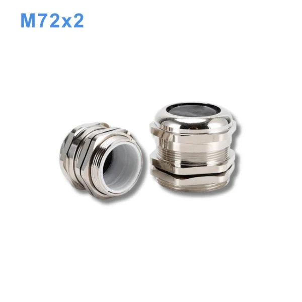 Ốc siết cáp đồng mạ Niken M72x2 IP68