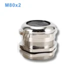 Ốc siết cáp đồng mạ Niken M80x2 IP68
