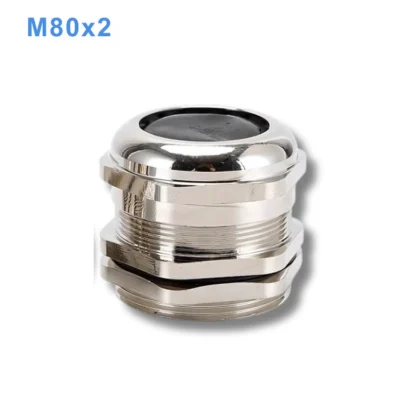 Ốc siết cáp đồng mạ Niken M80x2 IP68