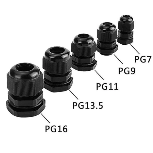 Ốc siết cáp nhựa PG16 đen – Chống nước, chống bụi IP67/IP68