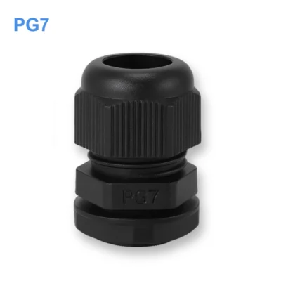 Ốc siết cáp nhựa PG7 đen - Chống nước, chống bụi IP67/IP68