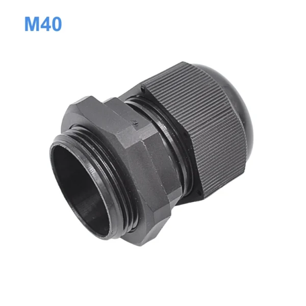 Ốc siết cáp nhựa M40 đen – Chống nước, chống bụi IP67/IP68
