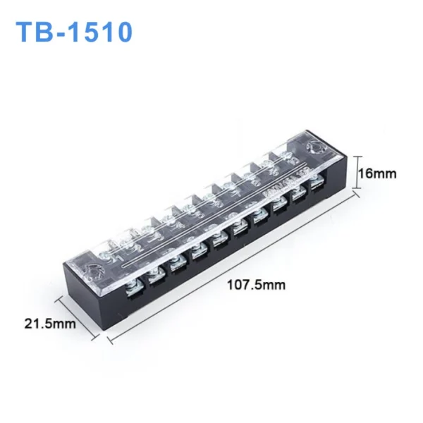 Cầu đấu dây điện 10 cực-15A (domino điện) - TB-1510