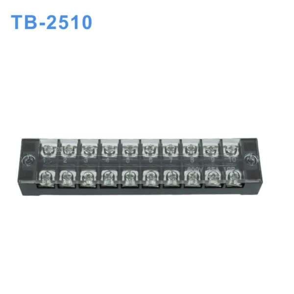 Cầu đấu dây điện 10 cực-25A (domino điện) – TB-2510