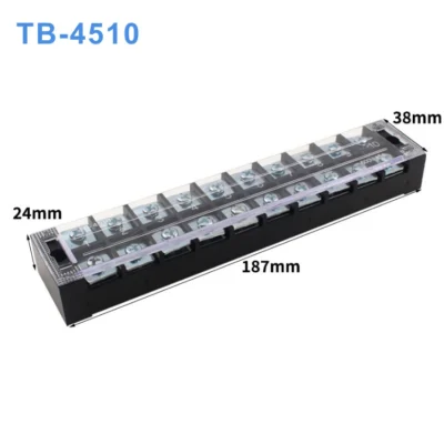 Cầu đấu dây điện 10 cực-45A (domino điện) - TB-4510
