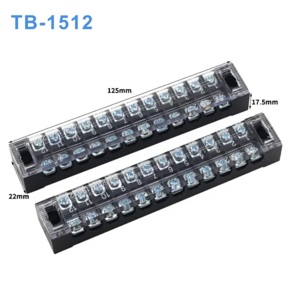 Cầu đấu dây điện 12 cực-15A (domino điện) - TB-1512