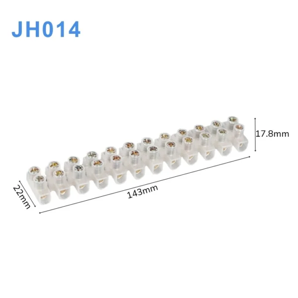 Cầu đấu dây điện 12 cực-20A (domino điện) - JH014