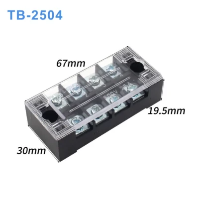 Cầu đấu dây điện 4 cực-25A (domino điện) - TB-2504