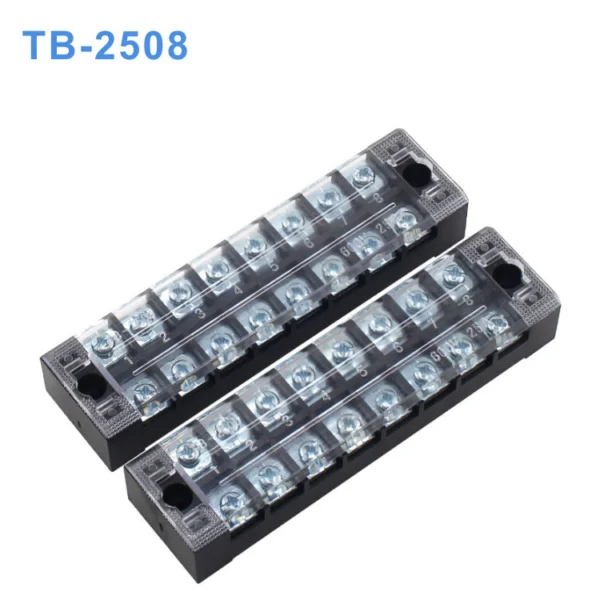 Cầu đấu dây điện 8 cực-25A (domino điện) – TB-2508