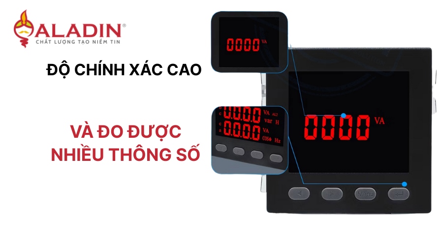 Màn hình LED đồng hồ đo công suất kỹ thuật số