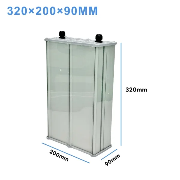Hộp nhôm đựng pin năng lượng mặt trời 320×200×90mm IP65 chống nước, chống bụi