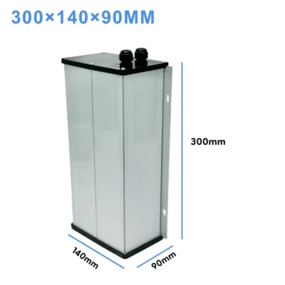 Hộp nhôm đựng pin cho đèn năng lượng mặt trời IP65 size 300×140×90mm