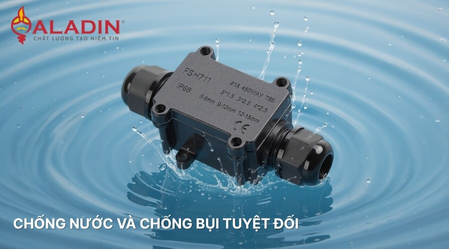 Ưu điểm hộp nối dây điện chống nước IP68 chống bụi và chống nước tuyệt đối