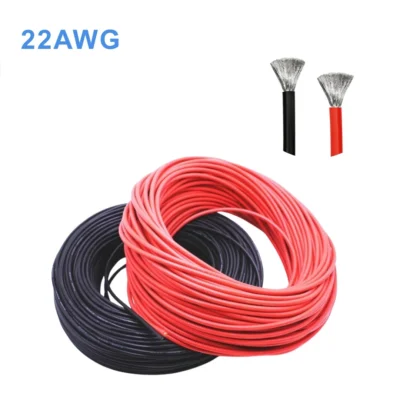 Dây điện vỏ bọc silicon-22AWG (0.3 mm2) siêu mềm, chống cháy