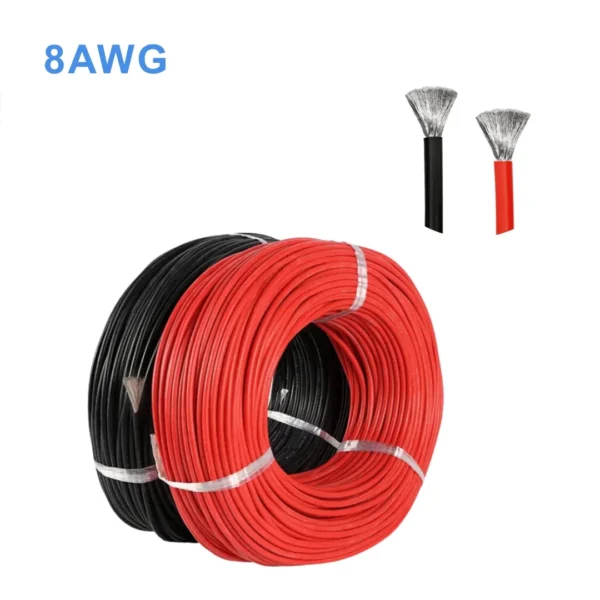 Dây điện vỏ bọc silicon-8AWG (10 mm2) siêu mềm, chống cháy