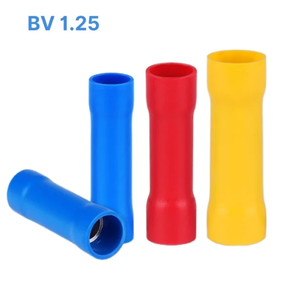 Đầu cos BV 1.25 nối thẳng bằng đồng bọc nhựa nối dây điện 0.5 – 1.5 mm²