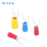 Đầu cos chữ Y SV 3.5-6 bọc nhựa PVC, lõi đồng mạ thiếc cho dây điện 2.5 ~ 4 mm², lỗ 6.4mm
