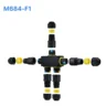 Đầu nối chữ T chống nước M684-F1, 3 PIN 5 đầu chuẩn IP68 dùng cho dây 6-11mm