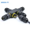 Đầu nối chữ T chống nước M684-F1, 3 PIN 5 đầu chuẩn IP68 dùng cho dây 6-11mm