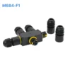 Đầu nối chữ T chống nước M684-F1, 3 PIN 5 đầu chuẩn IP68 dùng cho dây 6-11mm